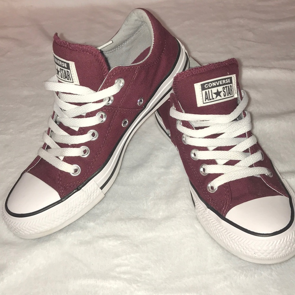 Maroon Converse Allstar shoes